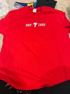 MLB Philadelphia Phillies Red 'EST. P 1883' Graphic Tee